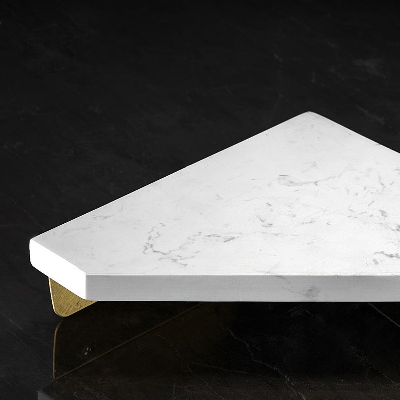 Aluminum Bathroom Corner Shelf with 31 × 21 cm Surface and 4 cm Height