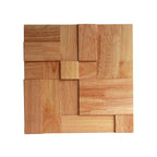 Mosaic Wood Wall Cladding Glue Living Room Modern Style Wood Plank