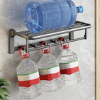 Modernism Aluminum Bathroom Accessories Set Gray Metal Bathroom Set with Towel Holder/Bath Shelf
