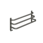 2-piece modern bathroom accessory set made of aluminum matte gray towel bar