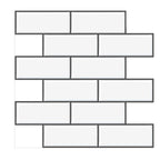 Plastic Peel and Stick Tiles Subway Tiles Wallpapers for Kitchen and Bathroom