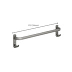 2-piece modern bathroom accessory set made of aluminum matte gray towel bar