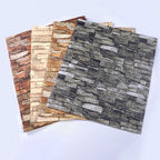 Country House Wall Plank 3D Brick Bathroom Living Room Wall Panels Set of 2