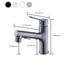 Vessel Sink Faucet Modern Pull-Out Bathroom Faucet with One Lever Handle