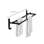 Chrome/Black Classic Bathroom Accessory Set Modern Bath Shelf/Towel Bar & Paper Holder