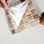 Plastic Peel & Stick Mosaic Tiles Mosaic Wallpaper with Square Shape