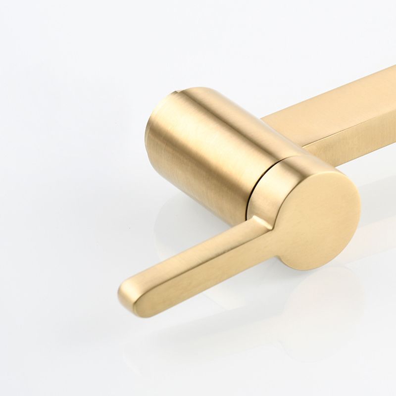 1-handle brushed nickel widespread faucet 1 hole wall-mounted bathroom faucet with brass