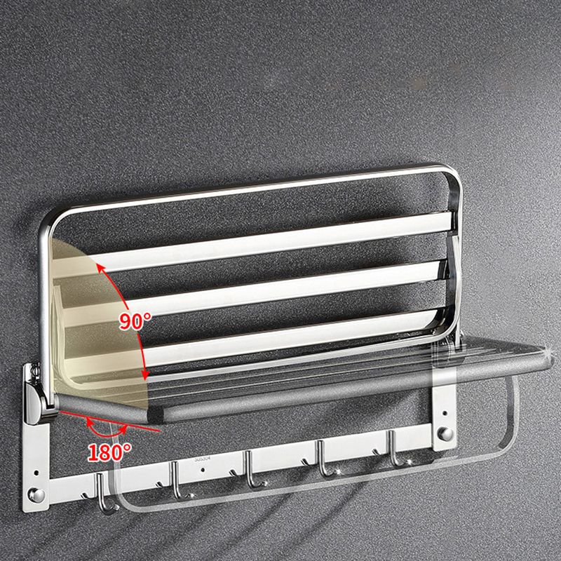 Classic Polished Chrome Bathroom Accessory Set Towel Rail/Paper Holder/Bathrobe Hook Included