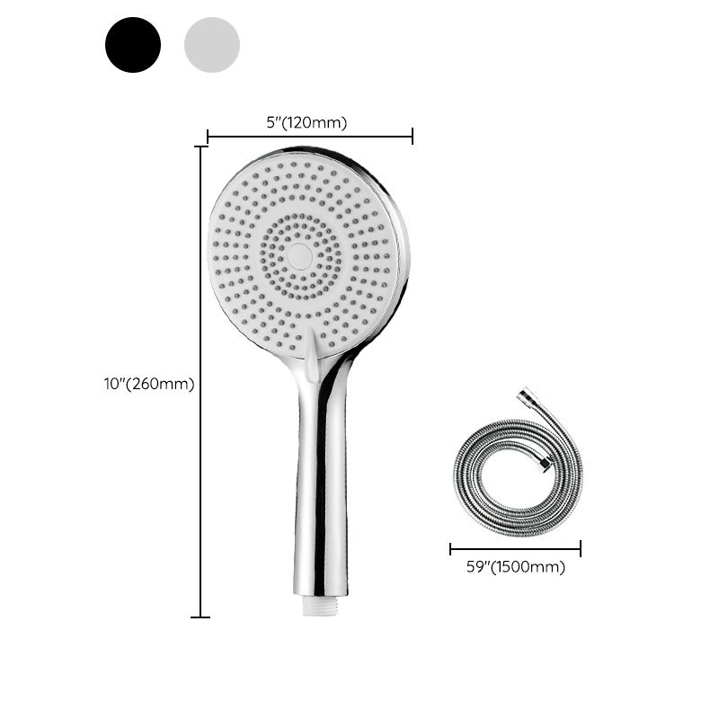 Round Shower Head Plastic Handheld Shower with Adjustable Spray Pattern