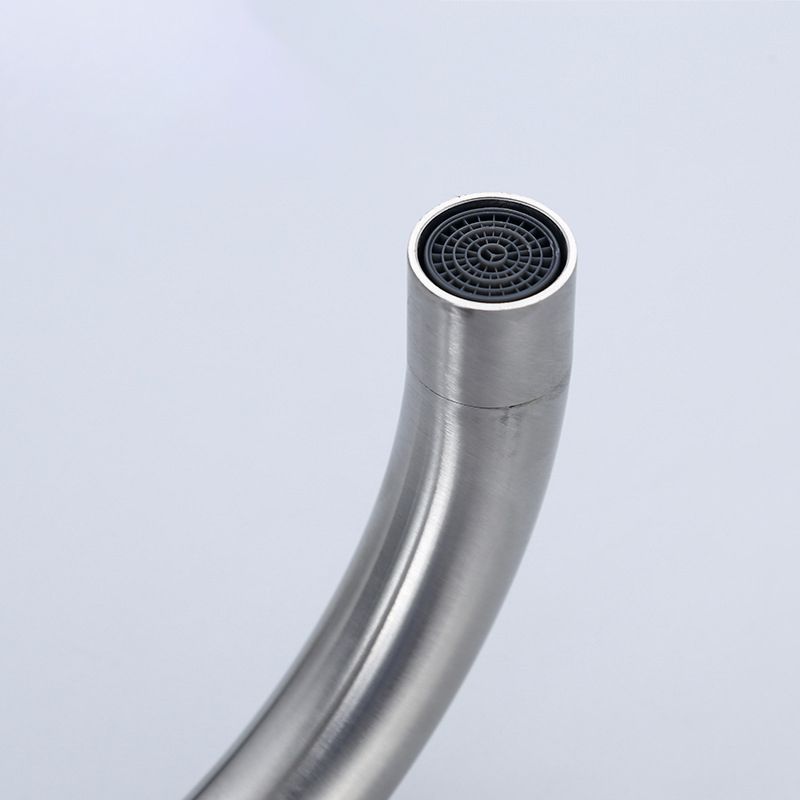 304 stainless steel center faucet bathroom single handle hot and cold sink faucet