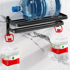 Modern Aluminum Bathroom Accessory Set Matte Black Bathroom Shelf/Towel Holder/Paper Holder