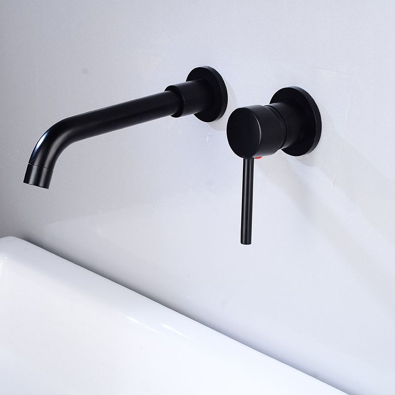 Lever handles Wall-mounted bathroom faucet High-arch sink faucet
