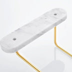 Modern bathroom accessories as a single piece or as a set in marble and metal