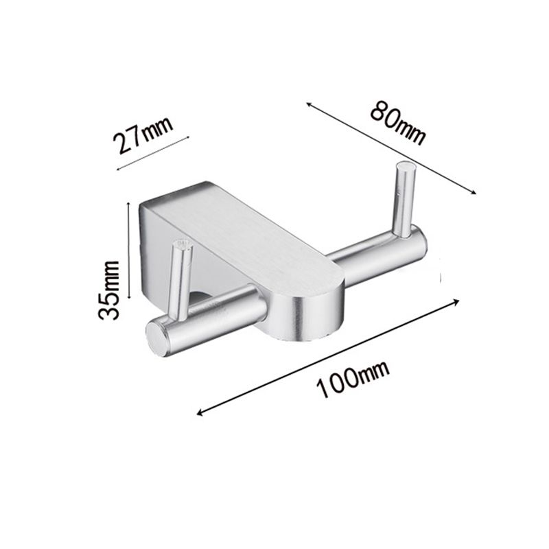 6-piece Chrome Bathroom Accessory as Individual Piece or as Set with Towel Ring Bar