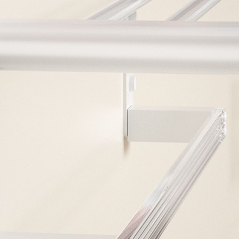 White Bathroom Accessory Set Metal & Acrylic Bathroom Set with Bath Shelf/Towel Hook