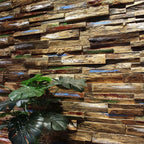 Wall cladding wood shiplap mosaic modern interior wall cladding