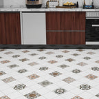 Vinyl flooring Peel and Stick floral pattern wall and floor vinyl