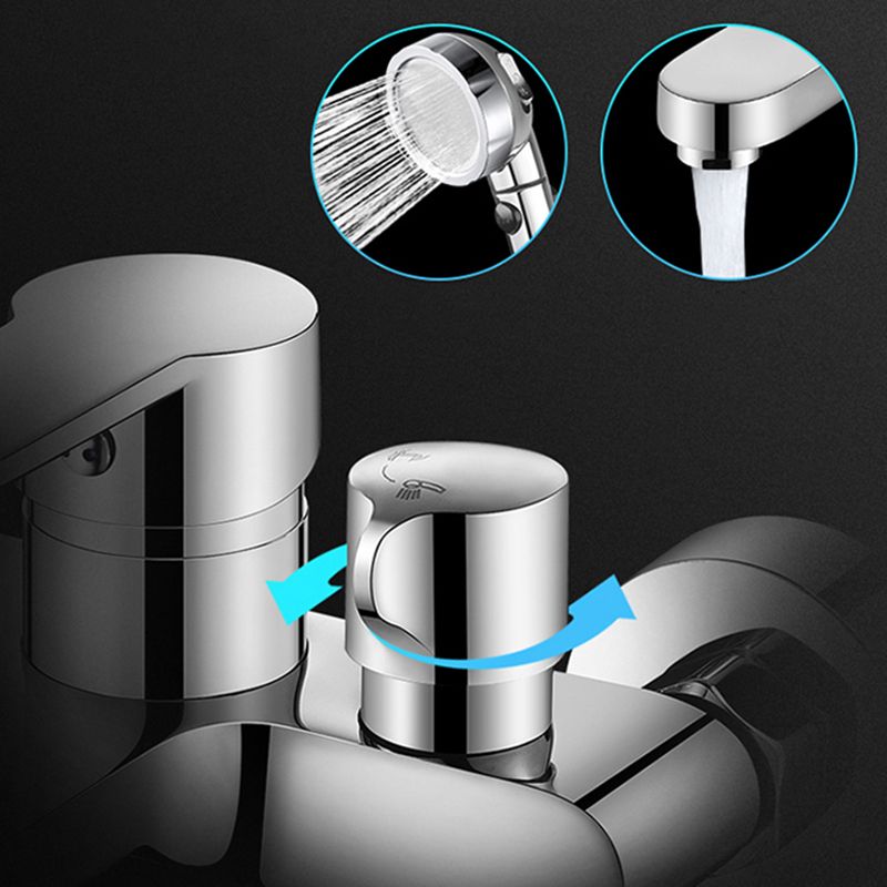 Single Lever Bath Mixer 2 Holes Wall Mounted Hand Shower Low Arc Tub Filler