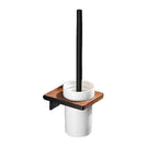 7-piece bathroom accessory set wood and metal bathroom accessory hardware set