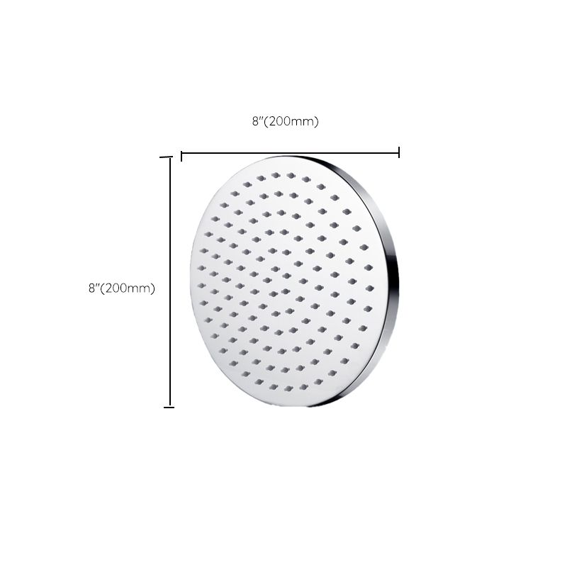 Metal Shower Head Combo Contemporary Round Fixed Shower Head for the Bathroom