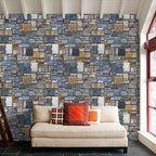Country House Waterproof Wall Panels Wood Grain Bedroom and Living Room Wall Panels