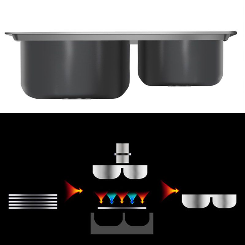 Classic Style Kitchen Sink Stainless Steel Kitchen Sink with Drainage Hole Kit