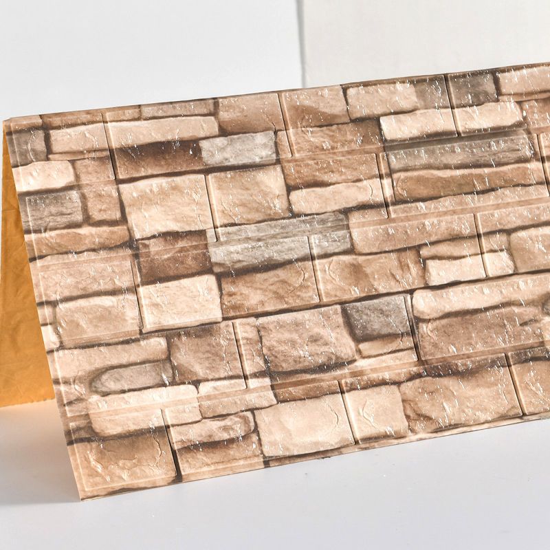 Industrial Wall Panel 3D Brick Wall Panels Waterproof Stickers Wall Tiles Set of 10