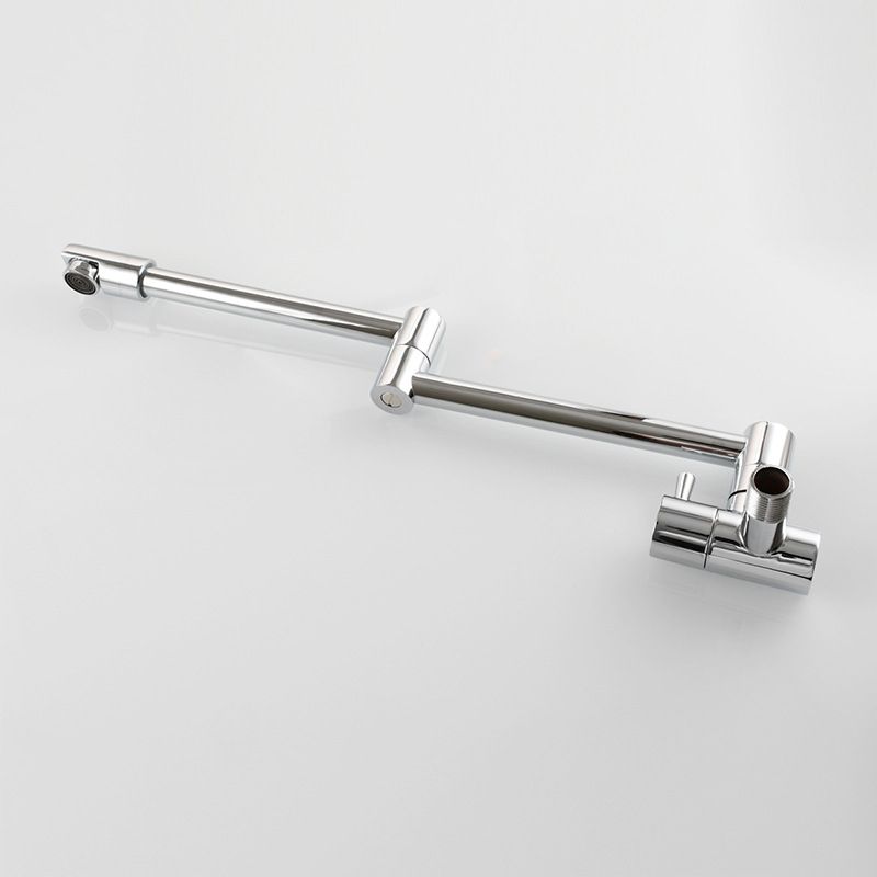Modern Pull-down Faucet Single Handle Wall Mounted Pot Filler Low Profile 1 Holder Filler