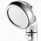 Modern Handheld Shower Head Round Filter Ball Spray Head in Silver