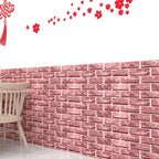 Industrial Wall Ceiling 3D Artificial Brick Living Room Peel and Stick Covering (5-Pack)