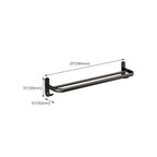 Classic Bathroom Accessories Set in Aluminum Black Finish Bathrobe Hook/ Towel Bar