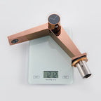 Modern Bathroom Sink Faucet Brass Knob Handle Low Arc Basin Faucet