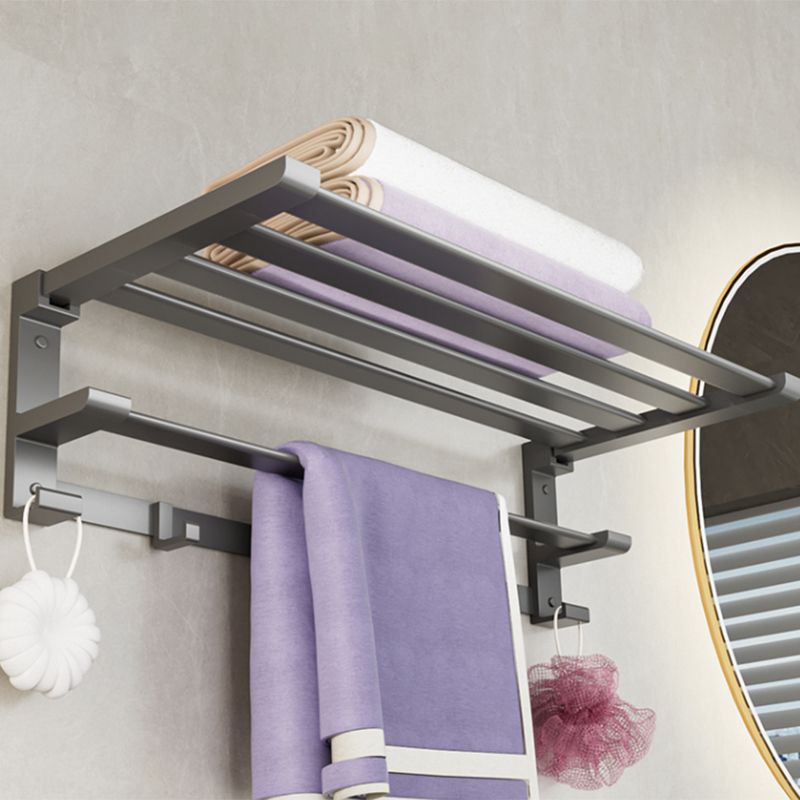 Modern Gray Bathroom Accessories Set Bathroom Shelf Towel Bar Bathroom Accessories Set