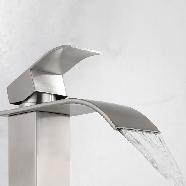 Industrial Faucets Faucet Stainless Steel Lever Handles Waterfall Spout Bathroom Faucet