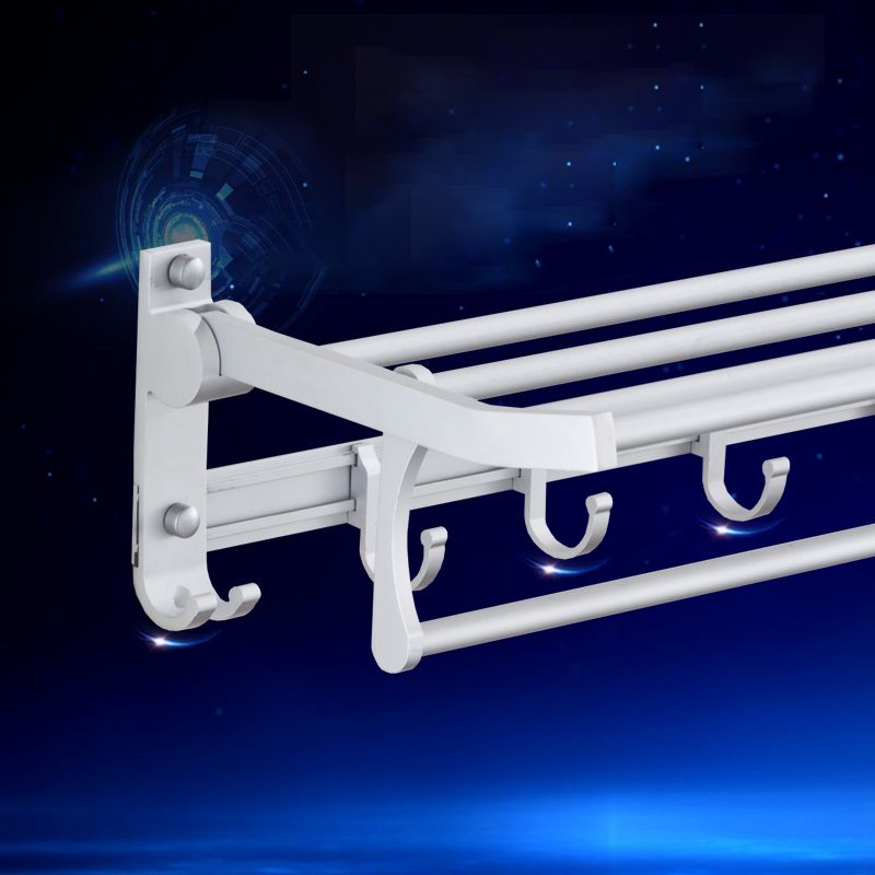 Silver Contemporary Bathroom Hardware Set Stainless Steel Aluminum Bathroom Set