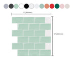 Simple Peel & Stick Tile Scratch-Resistant Plastic Peel and Stick Subway Tile for Shower