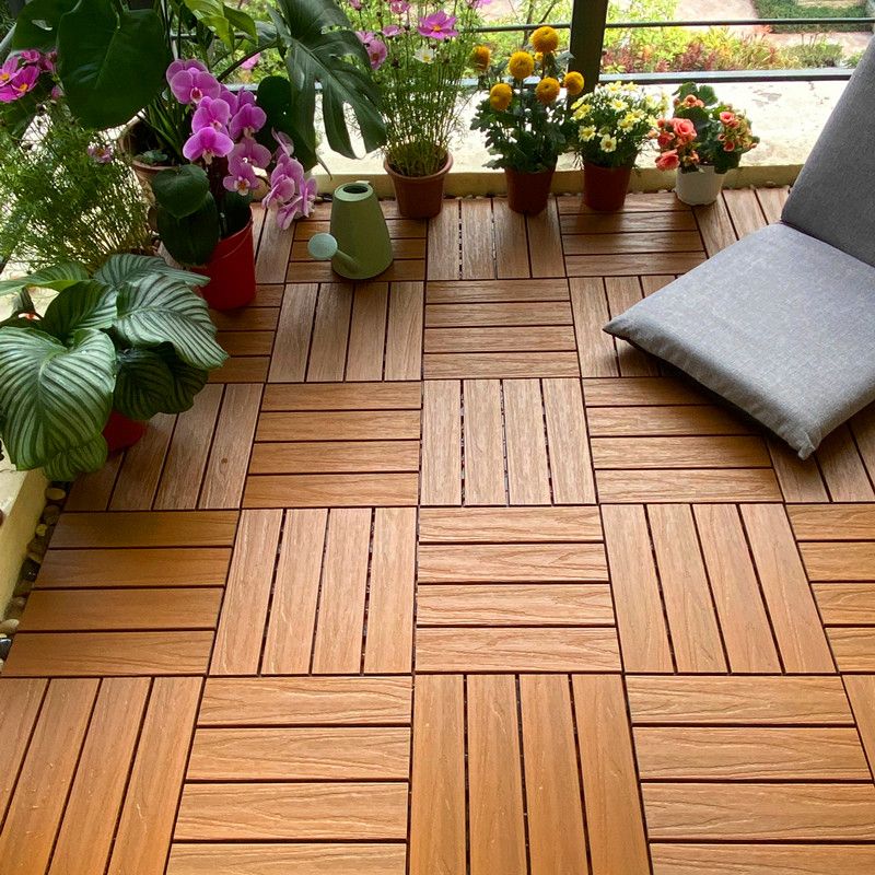 Composite deck tile Solid Color Waterproof Patio Floor Tile