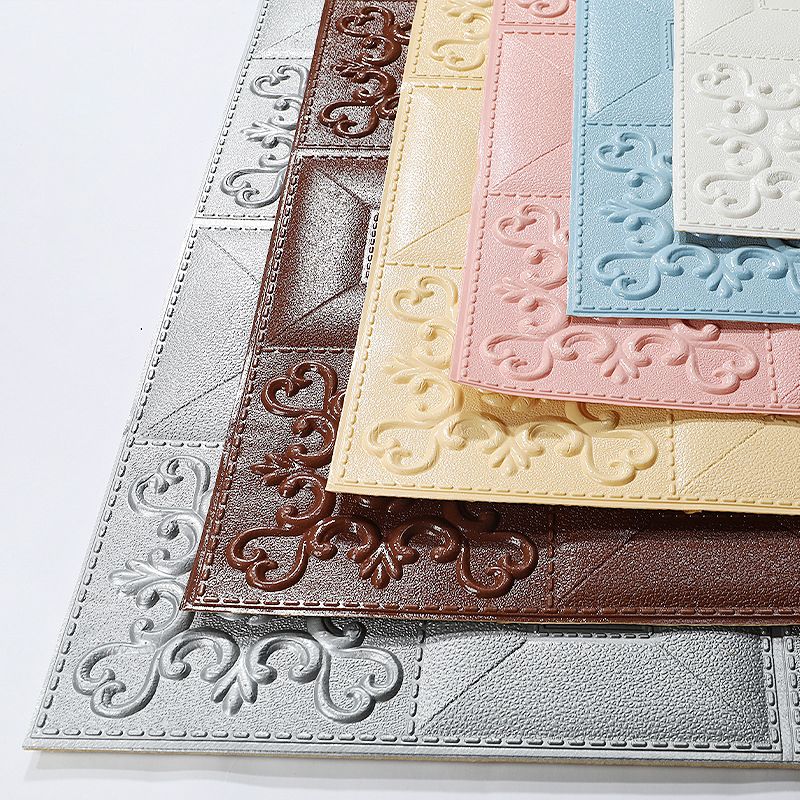 Modern Wall Panel Peel and Stick Texture Effect Design Square Wall Panel