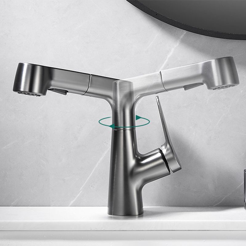 Pull-out Vessel Faucet Modern Sink Faucet with a Single Lever Handle