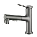 Extendable Bathroom Faucet Brass Modern Faucet with Water Hose