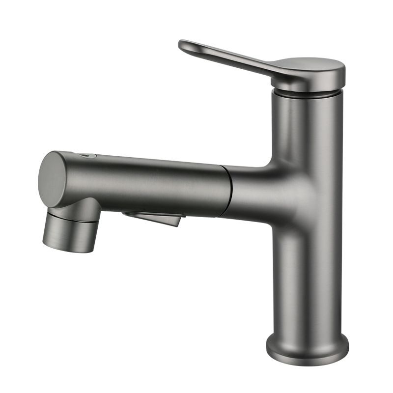 Extendable Bathroom Faucet Brass Modern Faucet with Water Hose