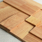 Mosaic Wood Wall Cladding Glue Living Room Modern Style Wood Plank