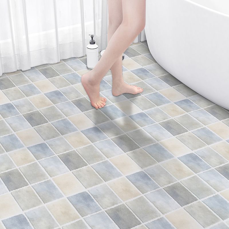 Bathroom Square PVC Flooring 24" x 118" x 4mm Peel and Stick Vinyl Flooring