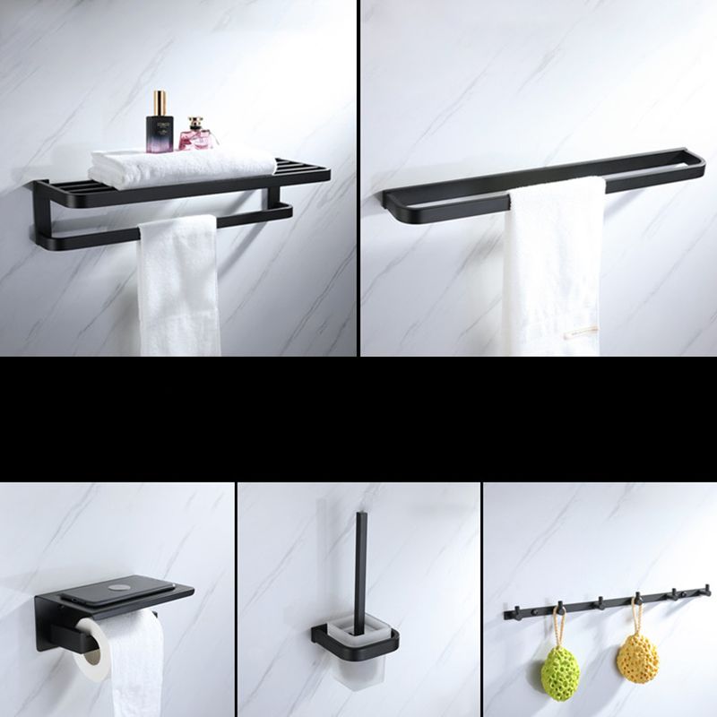 Modern Bathroom Hardware Set Bathroom Shelf Towel Bar Black Bathroom Hardware Set