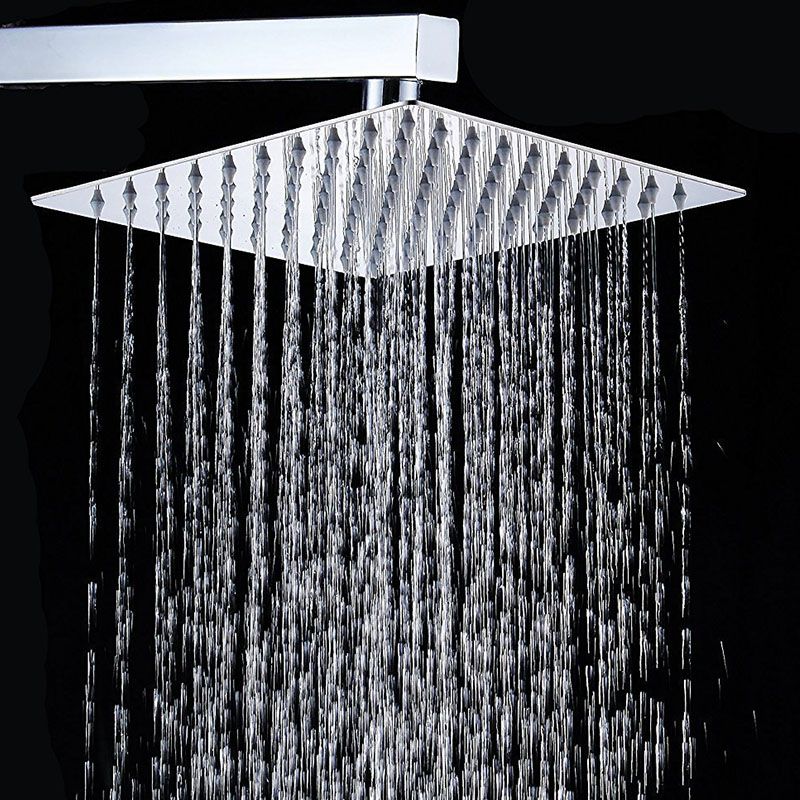 Showerhead Square Wall Mounted Rain Spray Stainless Steel Showerhead