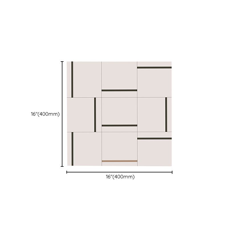Square Indoor Vinyl Floor Peel and Stick Line Print Vinyl Floor