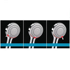 High Pressure 8 Inch Shower Set 3-Function Hand Shower Stainless Steel Square Ceiling Shower Head