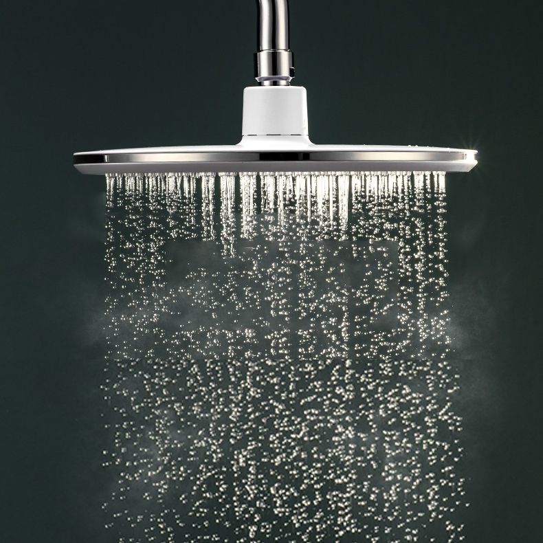 Bathroom white shower head combination modern round fixed shower head