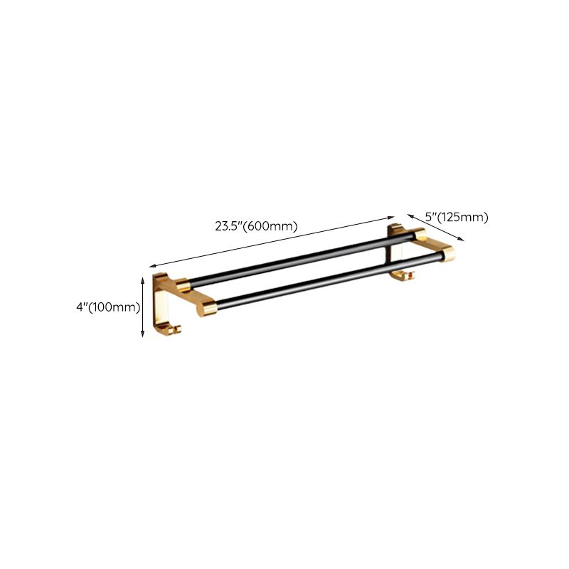 Modernism Bathroom Accessories Hardware Set Black & Gold Bathroom Shelf/Towel Bar