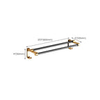 Modernism Bathroom Accessories Hardware Set Black & Gold Bathroom Shelf/Towel Bar
